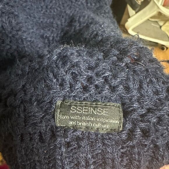 SSEINSE Men’s Hooded Knit Cardigan XL/XXL Italy Button Front Sweater Soft 0014 - Picture 6 of 9